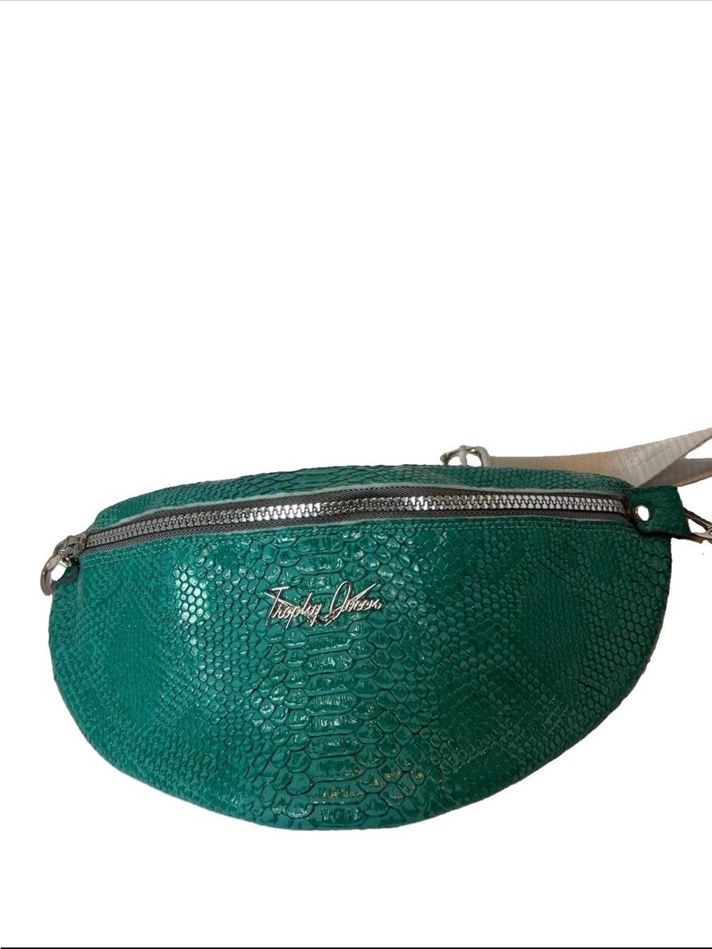 Trophy Queen Emerald Green Python Fanny/crossbody NWOT Rockabilly Pinup - Picture 2 of 10